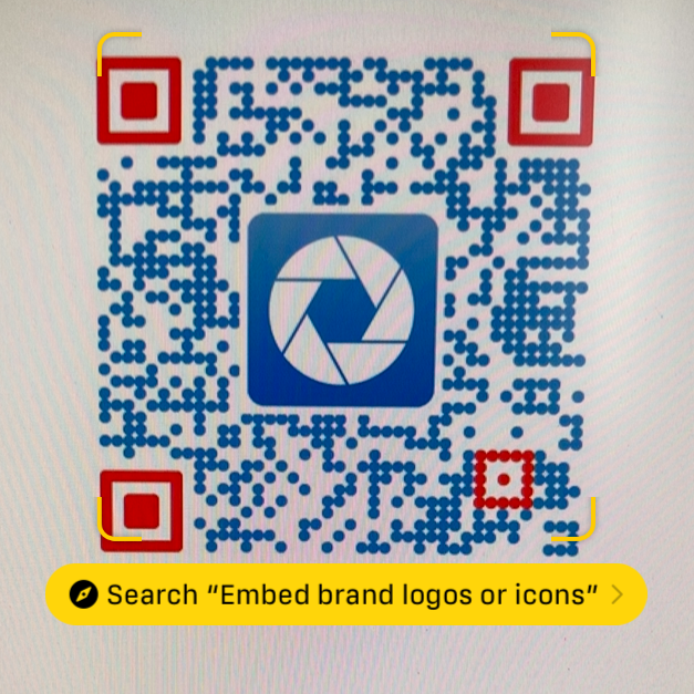 iPhone Сканирование QR-кода с логотипом